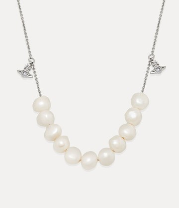 Vivienne Westwood Man. Azul Necklace Silver Pearls Men