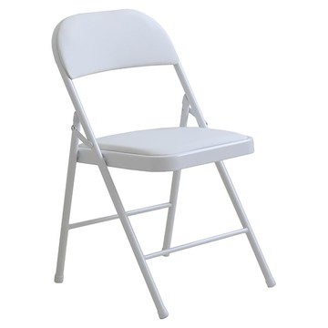 Scandina S型折疊軟墊鋼製椅  1個  白色