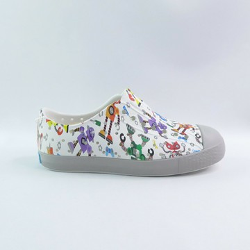 Native JEFFERSON PRINT 151115012058 中童鞋 洞洞鞋 機器人派對【iSport愛運動】