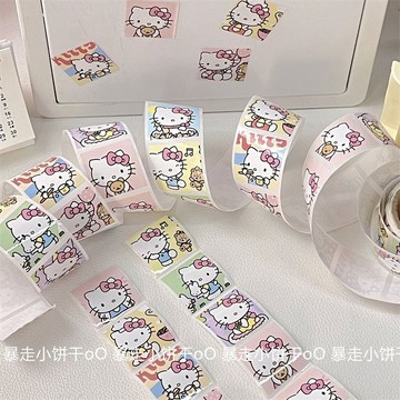 臺灣/✨三麗鷗膠卷封口貼Hello Kitty貼紙卷筒式信封封口貼手賬裝飾貼畫
