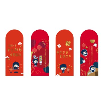 【🐑百羊書房】力上加力主恩滿溢彩印燙金紅包3入 (思竹插畫)