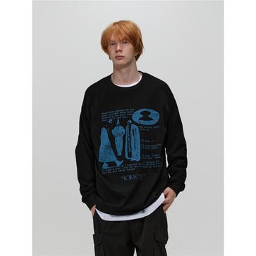 MOKACME 23FW 秋冬新款天方夜譚人物印花重磅300g克重雙紗棉 長袖