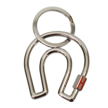 HERMES 愛馬仕 鍍鈀 Fer A Cheval Key Ring 鎖匙圈 【二手名牌BRAND OFF】
