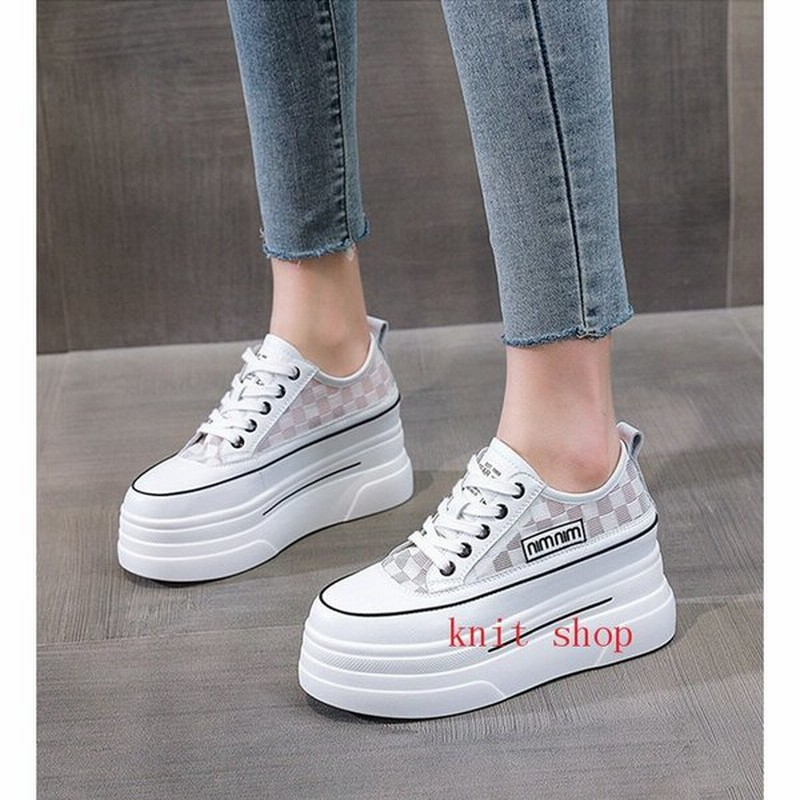 レディース 厚底スニーカー 可愛い 美脚 身長アップ 8cmアップ ヒールスニーカー レディース ハイカット 黒 靴 ホワイト スニーカー 通販 Lineポイント最大0 5 Get Lineショッピング