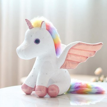【精選好貨快速出】外貿新款天使獨角獸彩虹馬兒童玩具玩偶布娃娃毛絨玩具公仔吉祥物