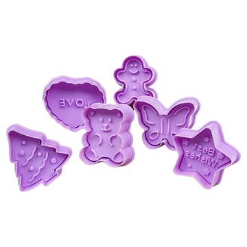 TRIARROW 三箭牌 造型餅乾模 6入 5.5x5.5cm  紫色  1組