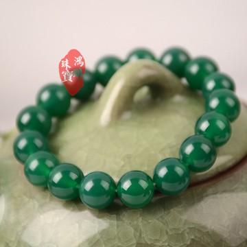 正品天然深綠色瑪瑙手鏈 玉掛鏈項鏈毛衣鏈女士款玉石玉器原石1入