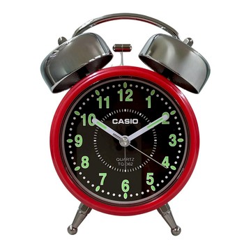 CASIO 卡西歐 造型指針鬧鐘  紅色 + 黑色