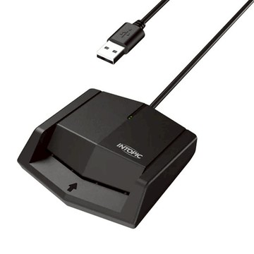 INTOPIC 廣鼎 晶片讀卡機  1個  CR-50  黑色
