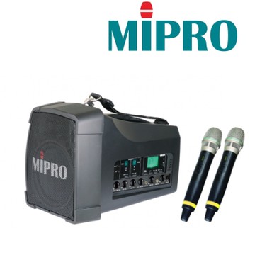 嘉強 MIPRO MA-200D MA200D 5.8G 雙頻道旗艦型無線喊話器 擴音喇叭 附二支無線麥克風