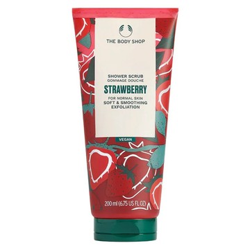 THE BODY SHOP 美體小舖 台灣公司貨 草莓嫩白去角質沐浴膠  1個  200ml