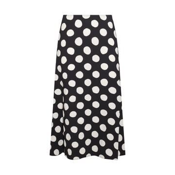 Marni - Black And White Viscose Polka Dots Skirt