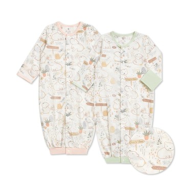奇哥 Chic“a”Bon小熊牧場長袍妙妙裝(嫩澄粉色/小綠色) (3個月/6個月)★衛立兒生活館★