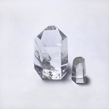 天然礦石 白水晶 晶中晶 水晶柱