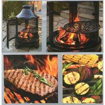 OUTDOOR FIRE COOKING PIT ファイヤー ピット 調理用焼き網付き