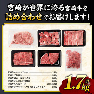 宮崎牛６種 詰め合わせ 1.7kg 