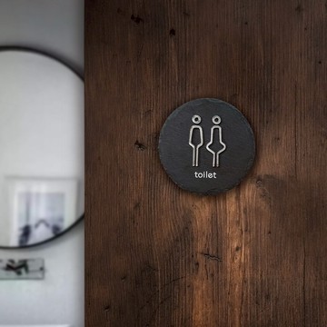 石板 男女廁所 指示牌 標示牌 商旅 餐廳 民宿 茶館