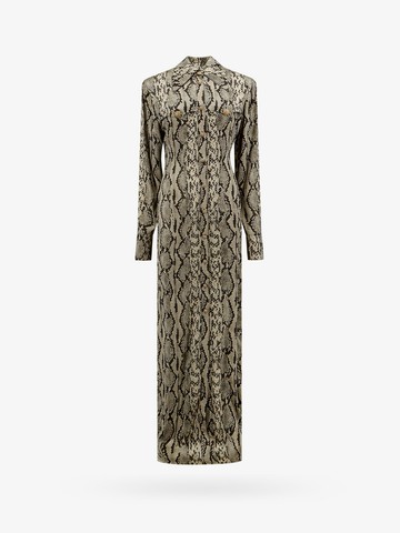 Viscose chemisier dress with python print - BALMAIN - gender_Woman