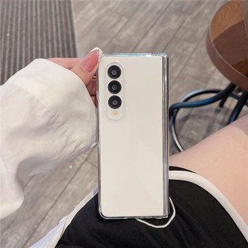 適用三星fold4手機殼W23全軟殼Zfold4硅膠Zflip4透明殼W23flip氣囊防摔殼F9360前后軟硅膠保護殼flip3超透簡