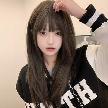免運🏆假髮全頭女長髮日常百搭時尚空氣劉海長直髮自然仿真髮假髮套遮白髮帽 增髮量 化療假髮 真髮假髮 假髮女髮套 仿真發