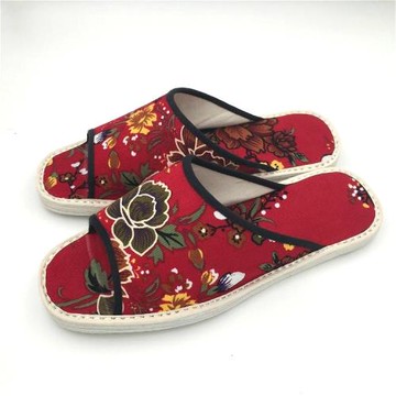 手工千層底布拖鞋夏季女涼拖鞋純棉布底拖鞋舒適透氣防滑木地板拖