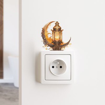 【MR.ZAKKA】創意萬用裝飾貼紙-童趣主題 浪漫月牙吊燈 居家布置 DIY可移式壁貼 無痕壁貼 牆貼