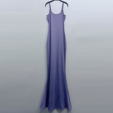 新款女裝175高個子夏季圓領性感顯瘦無袖長款魚尾吊帶連衣裙