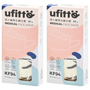 ufitto 優美特 成人醫用立體口罩 20.5*8cm  隔壁的貓  10片  2盒