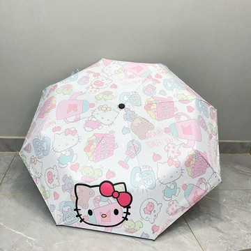 6/11🚚hellokiyyy全自動雨傘女晴雨兩用高顏值黑膠防曬太陽傘可愛凱蒂貓