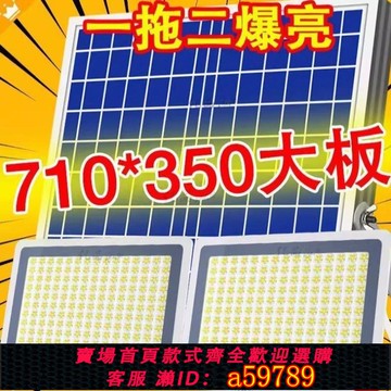 【廠家直銷 可打統編】太陽能戶外庭院家用照明燈室內超亮大功率一拖二路燈2025新款