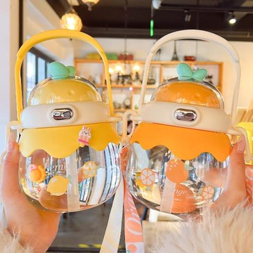 可愛兒童水杯夏天大容量吸管杯女學生高顏值上學專用便攜大肚杯子