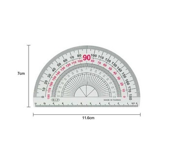 W.I.P 聯合 HA401 雙色量角器 (11公分 / 15公分)【APP滿額下單10%點數(單一帳號最高5000點)】1/31止
