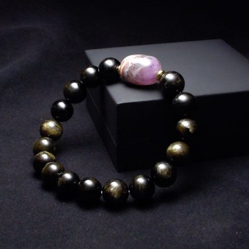 極光23 大貓眼綠碧璽12mm 手鍊 QBR-00129