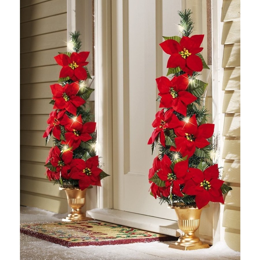 クリスマスツリー 造花 ポインセチア 装飾 飾り デコレーション インテリア 通販 Lineポイント最大0 5 Get Lineショッピング