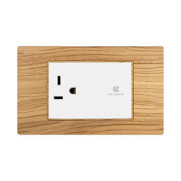 EZ CHARGER 20A 250V 冷氣專用插座-輕鬆配線DIY(木紋磁吸面板)