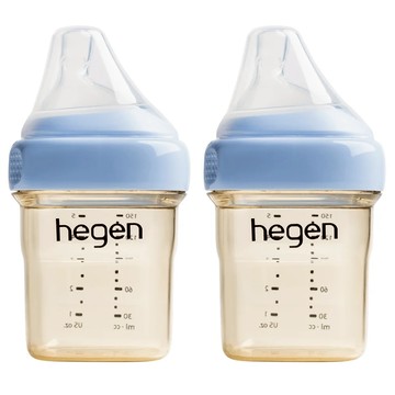 hegen 金色奇蹟 PPSU 多功能方圓型寬口奶瓶  沁藍色  150ml  2個