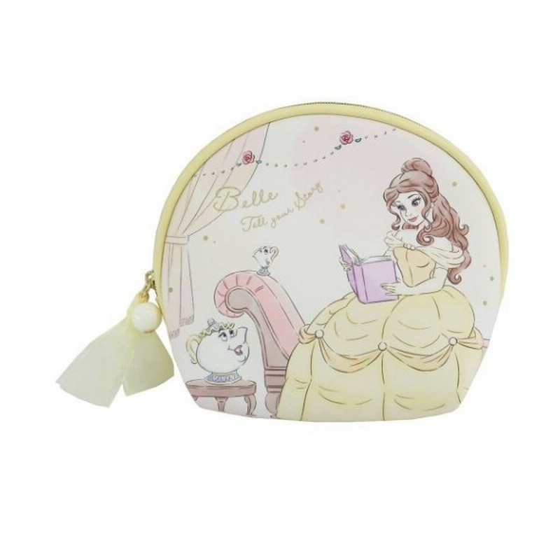 ラウンドシェル ポーチ 化粧ポーチ 美女と野獣 ディズニープリンセス ベル Girls Room マリモクラフト 通販 Lineポイント最大get Lineショッピング