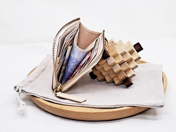 L型拉鍊 六卡短夾  皮夾  零錢包   可客製化 本色