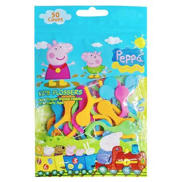 Dr.Fresh 兒童專用學習造型牙線 Peppa Pig 粉紅豬小妹 50支 - 尼龍材質強韌不易斷裂  1包
