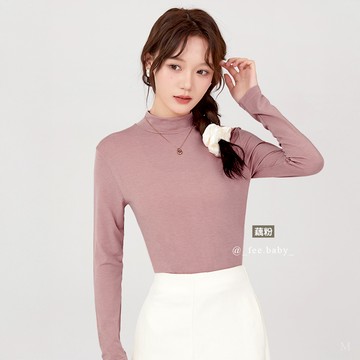 【Fee隔日到貨3色】高領素色棉發熱衣🔥內搭衣 打底長袖 秋冬 打底衫 素色純色高領長袖上衣 保暖衣