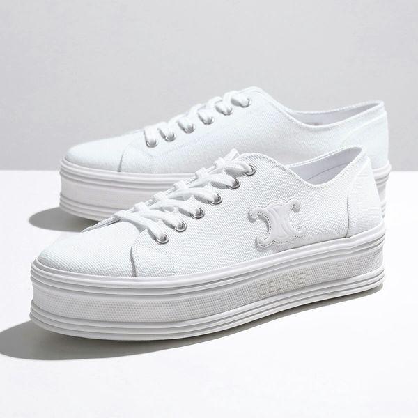 【靴底5cmでスタイル◎】CELINE ブロック スニーカー トリオンフ CELINE SNEAKER TRIOMPHE ブロック スニーカー トリオンフ 厚底