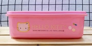 【震撼精品百貨】Hello Kitty_凱蒂貓~KITTY 日本SANRIO三麗鷗KITTY單層保鮮盒-日本製*35272