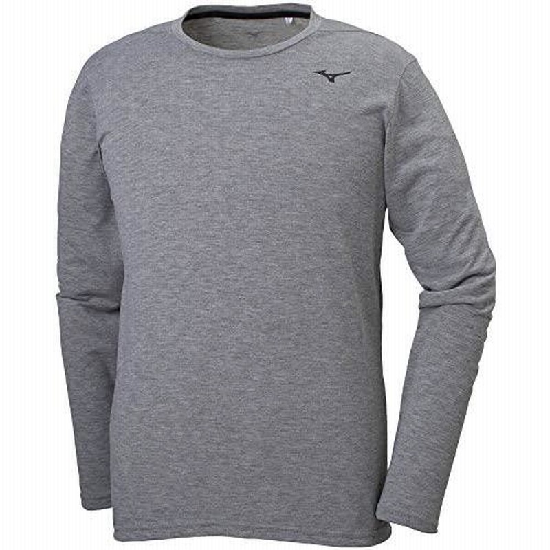 ミズノ(MIZUNO) トレーニングウェア ロングスリーブTシャツ 長袖 吸汗速乾 細身 32MA9053 グレー杢 LINEショッピング