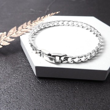 方角繩索手鍊 925純銀手鍊 古巴鍊 男生手鍊 女生手鍊