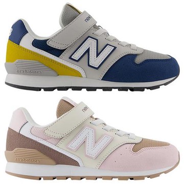 New Balance 996 休閒鞋 中大童鞋 魔鬼氈 灰藍/粉棕 YV996TF3-W/YV996TH3-W