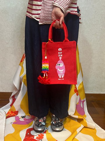 香港原創Alpha and Billy 紅麻袋連泰式掛件 小