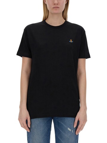 vivienne westwood t-shirt with orb embroidery