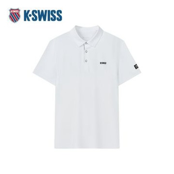 K-SWISS 運動POLO衫 TEESHIRTKC7622MFTP31 男上衣 男裝 白色 1010020-101