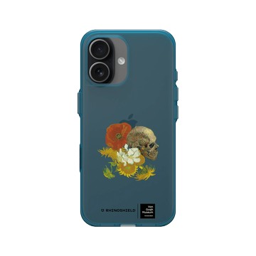 iPhone 17 Clear (相機按鈕) 夜幕藍 - Van Gogh Museum - 骸骨與花卉