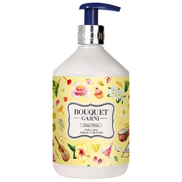 BOUQUET GARNI 香氛身體乳液 Ylang Ylang  深層保濕感與豐富滋潤感  鎮靜舒緩水潤肌膚  持久的優雅香氣  520ml  1瓶